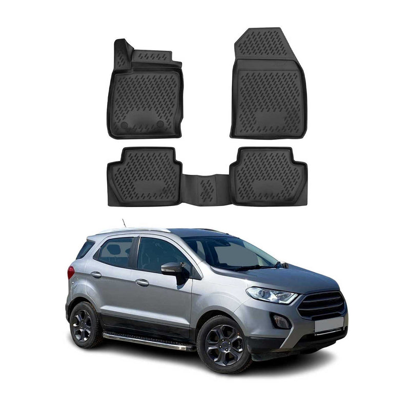OMAC Gummimatten Fußmatten für Ford Ecosport 2014-2024 TPE Automatten Schwarz 4x