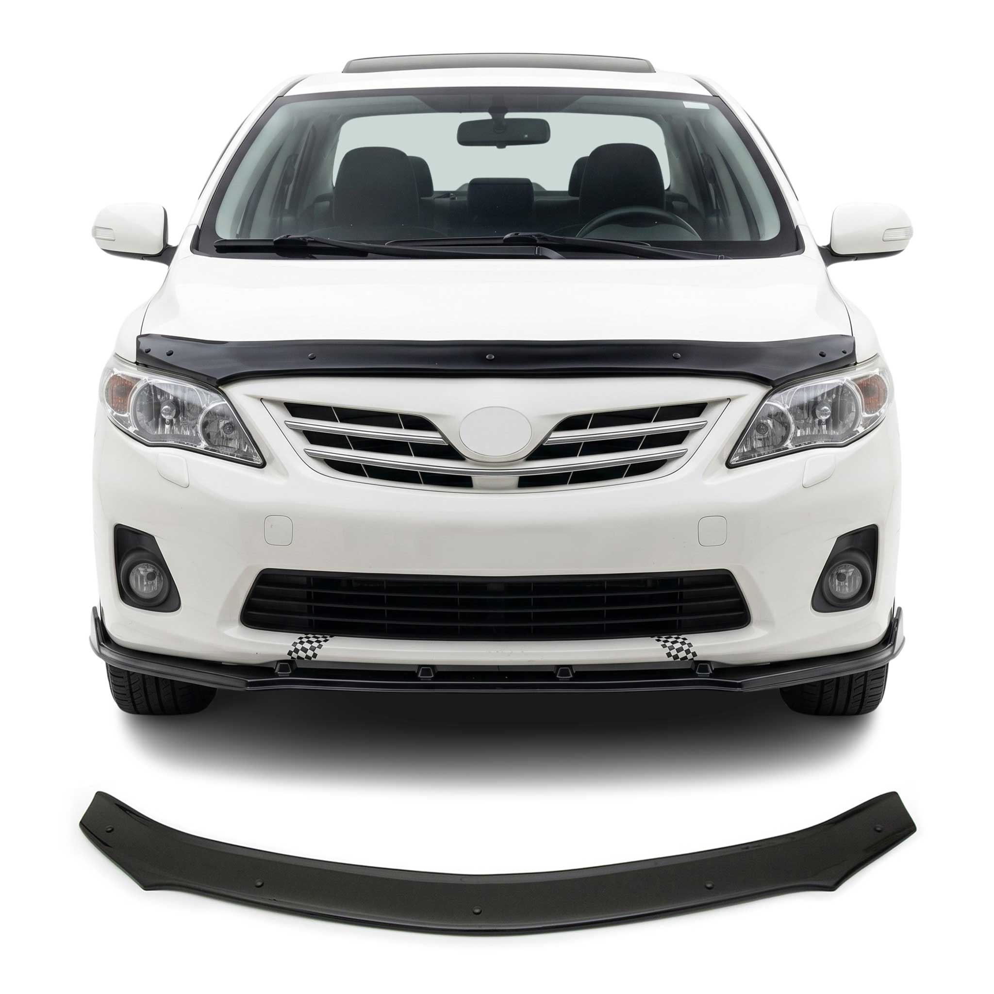 Motorhaube Deflektor Insektenschutz für Toyota Corolla 2007-2013 Dunkel