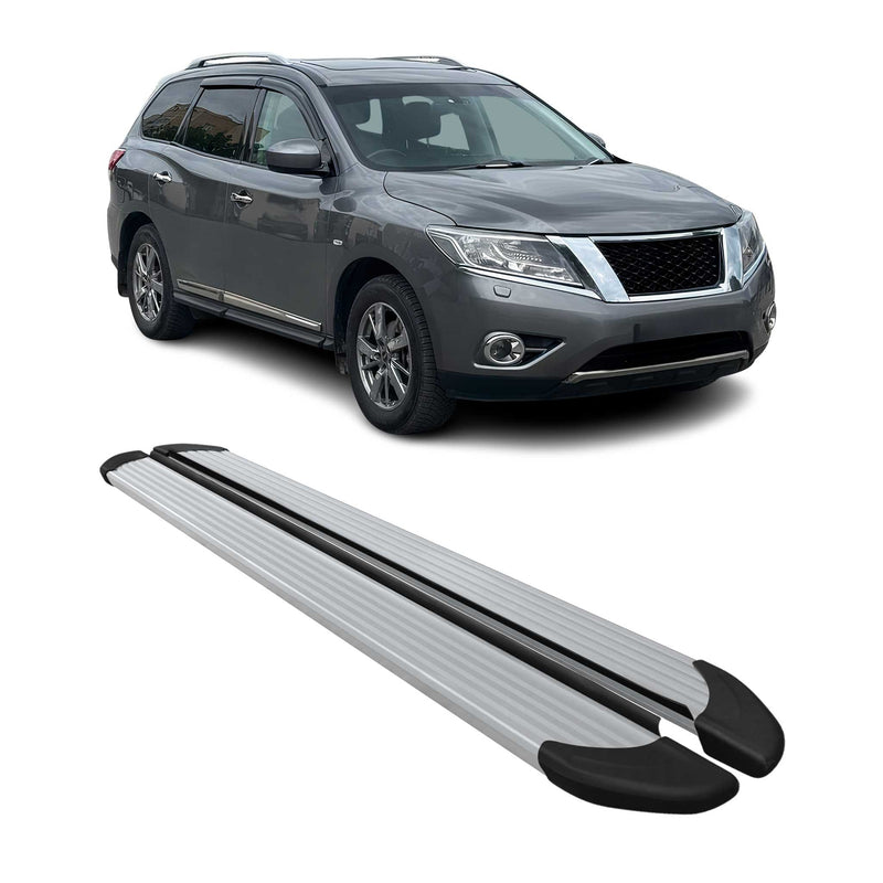 Seitenschweller Trittbretter Schweller für Nissan Pathfinder 2013-2021 Alu Grau