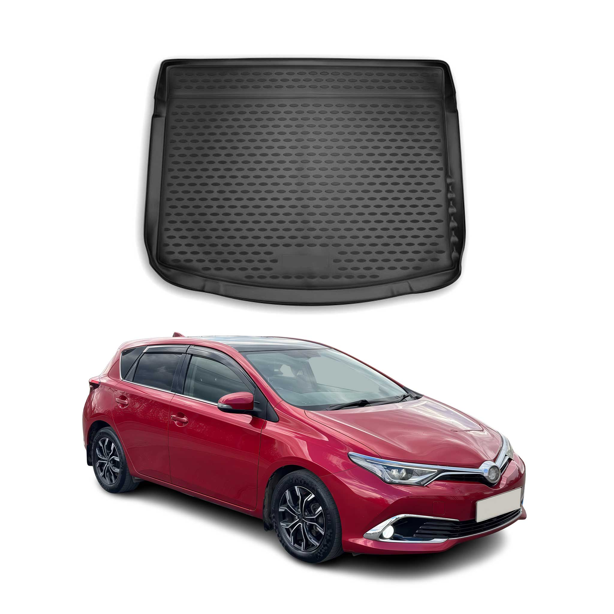 Kofferraummatte Kofferraumwanne für Toyota Auris 2012-2018 Gummi TPE Schwarz