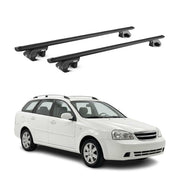 Dachträger Grundtäger für Chevrolet Lacetti Kombi 2002-2011 90kg Alu Schwarz ABE