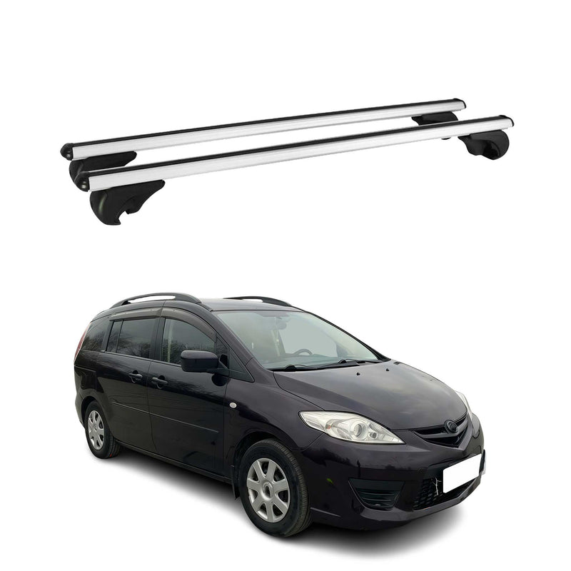 Dachträger Grundtäger für Mazda 5 / Premacy 2005-2010 75kg Alu Silber 2 tlg