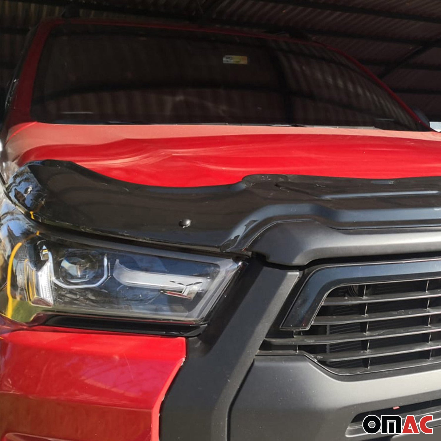 Motorhaube Deflektor Insekten Steinschlagschutz für Toyota Hilux 2020-26 Dunkel