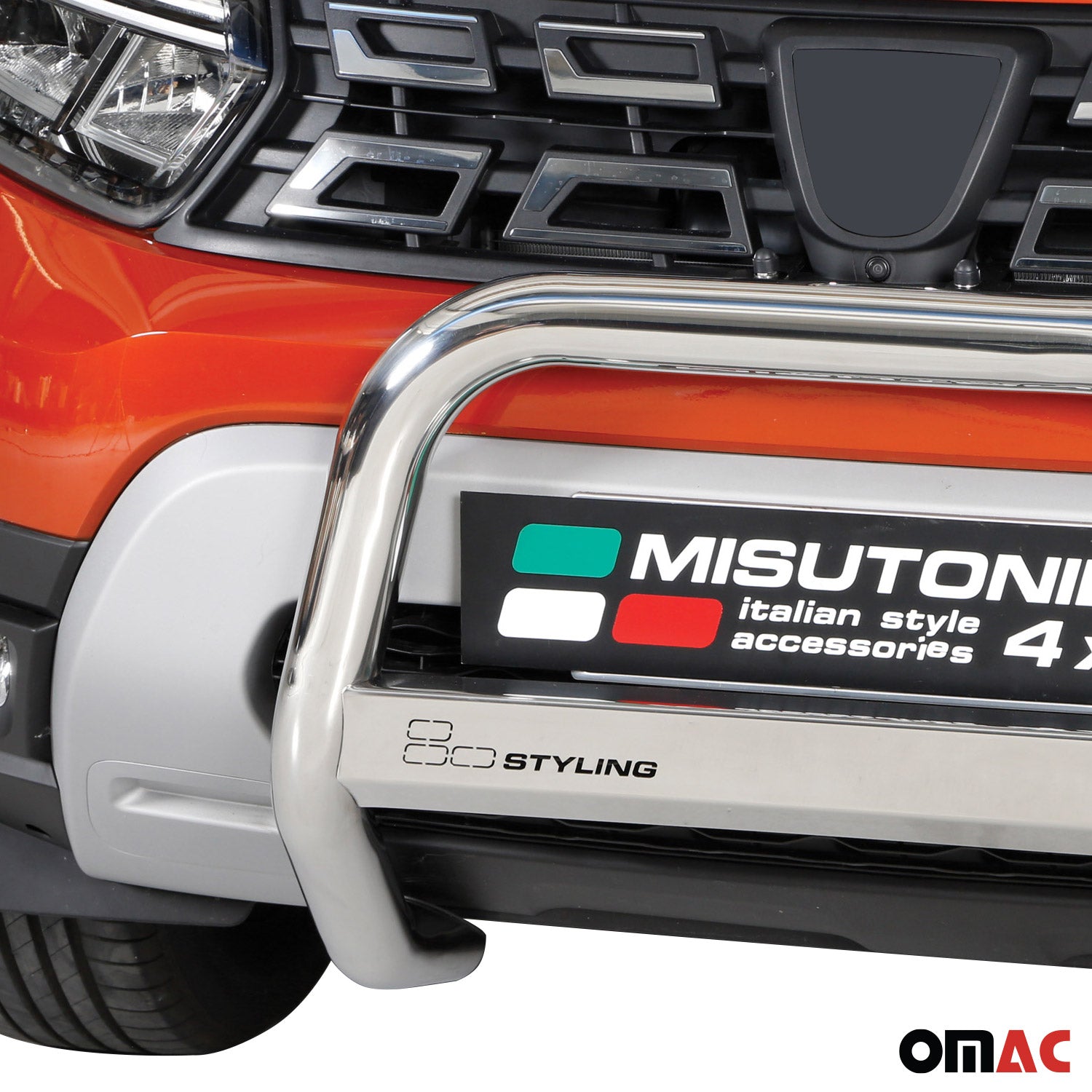 Frontbügel Frontschutzbügel für Dacia Duster 2021-2026 ø63mm Stahl Silber Schutz