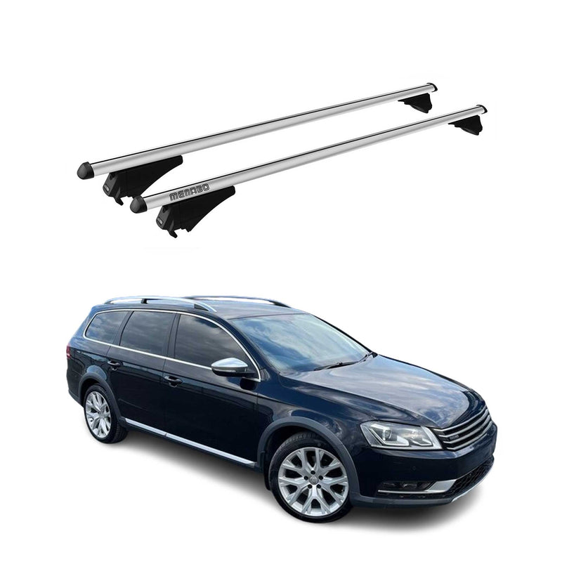 Menabo Dachträger Grundtäger für VW Passat Alltrack B7 2012-2014 75kg Alu Grau