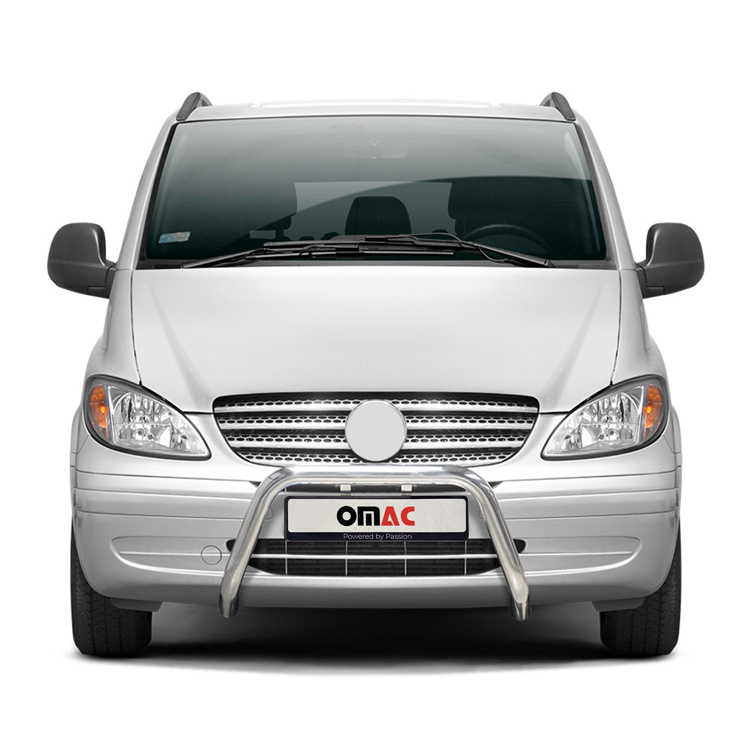 Stahl Frontbügel Frontschutzbügel für Mercedes Vito W639 2003-10 ABE ø63 Silber