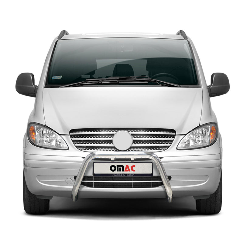 Stahl Frontbügel Frontschutzbügel für Mercedes Vito W639 2003-10 ABE ø63 Silber
