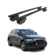 Dachträger Grundtäger für Audi Q5 mk1 2008-2017 75kg Aluminium Schwarz 2 tlg
