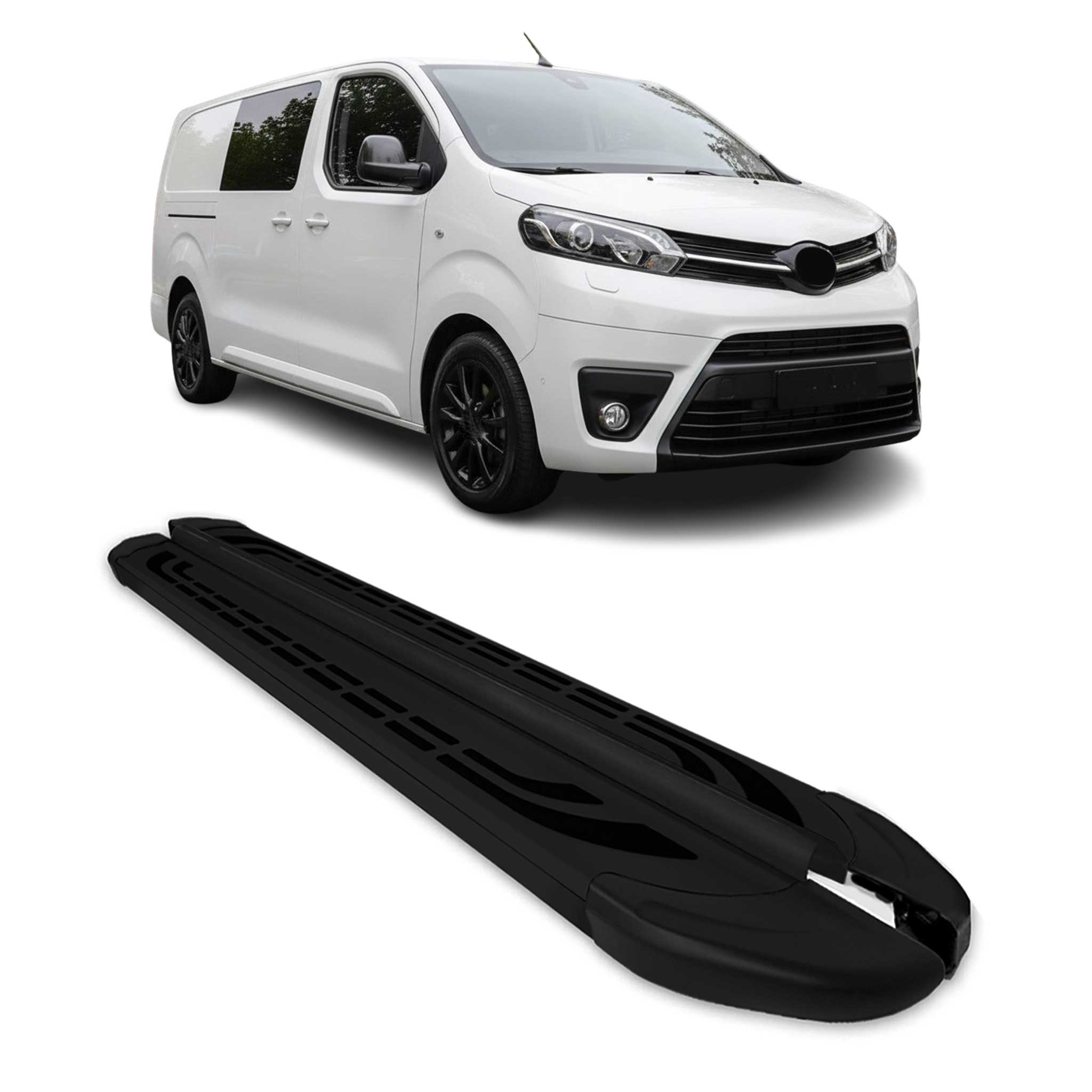 Trittbretter Schweller Seitenbretter für Toyota Proace 2016-26 L2 L3 Schwarz