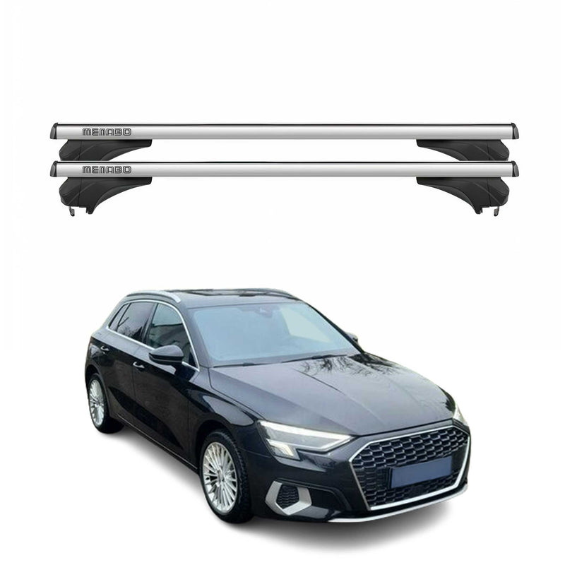 Menabo Dachträger Grundtäger für Audi A3 8Y Sportback 2020-2025 Alu Silber 2tlg
