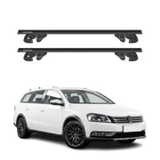 Dachträger Grundtäger für VW Passat B7 Alltrack 2012-2014 Alu TÜV Schwarz 2tlg