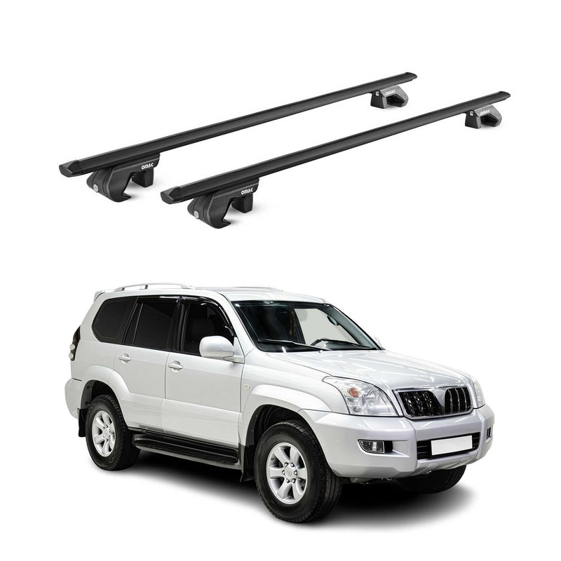 Dachträger für Toyota Land Cruiser 125 155 2002-2021 3 tür 90kg Alu ABE Schwarz