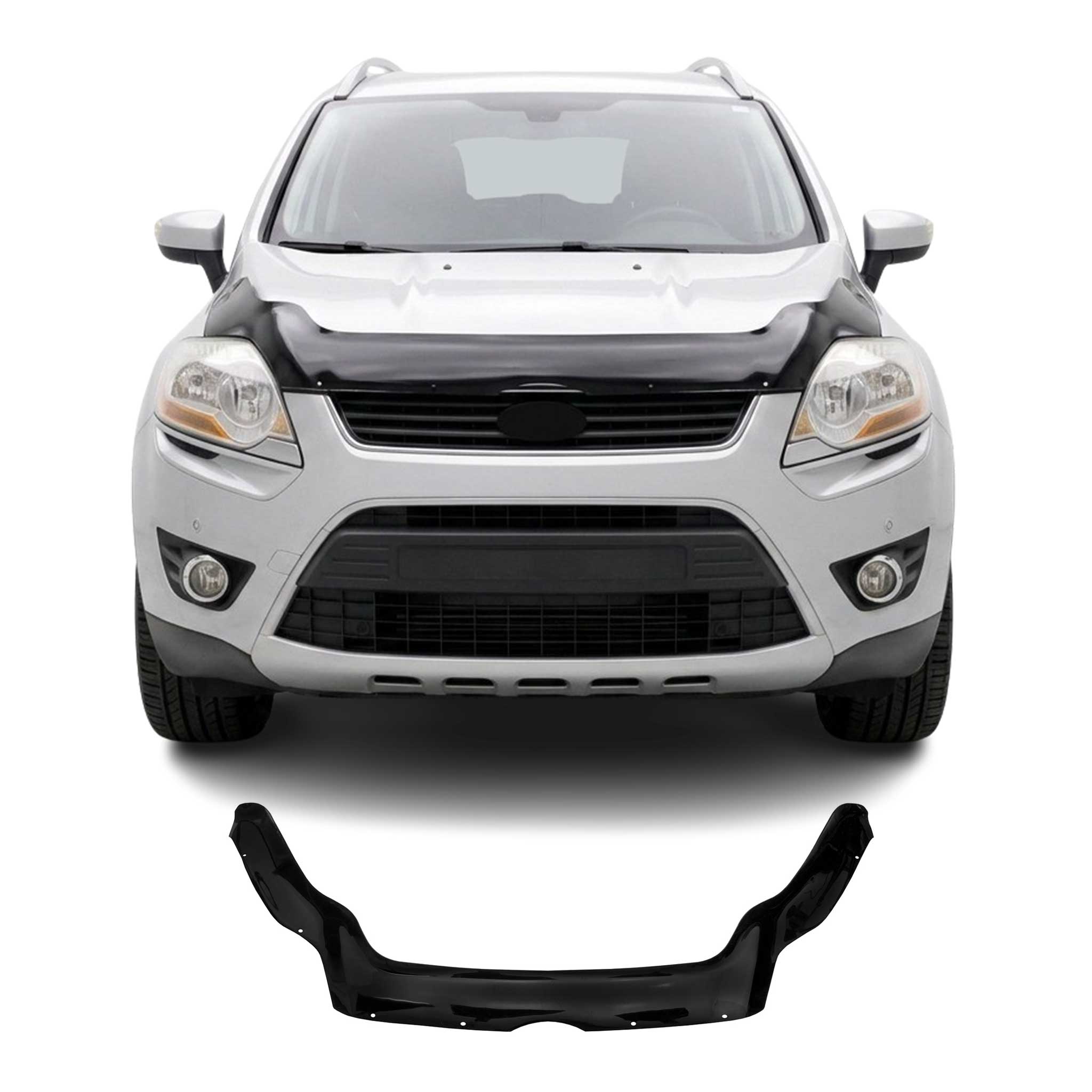 Motorhaube Deflektor Steinschlagschutz für Ford Kuga I 2008-2012 Schwarz
