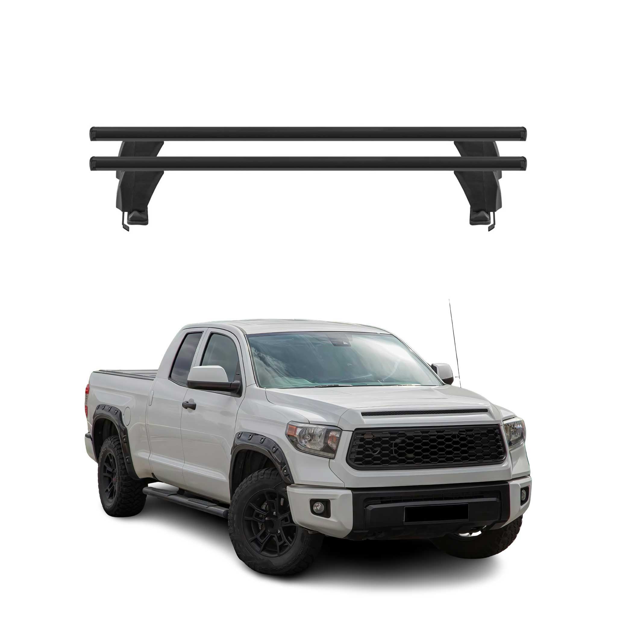 Menabo Dachträger für Toyota Tundra Double Cab mk2 2014-2021 FL 50kg Alu Schwarz