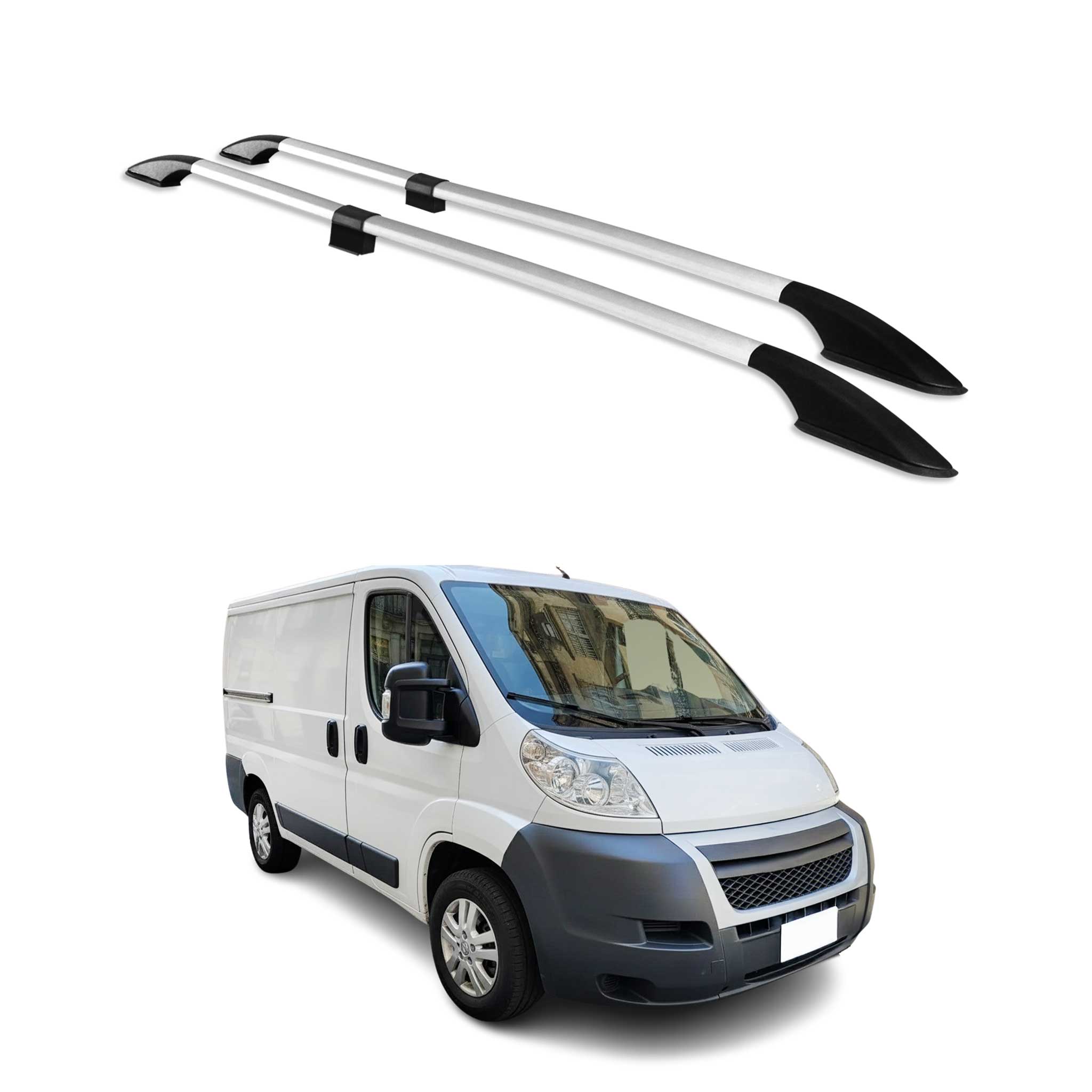 Dachreling Relingträger für Citroen Jumper 2006-2026 L1/H1 Alu Silber 4 tlg