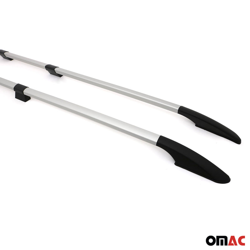 Dachreling Dachgepäckträger für VW Caddy Maxi 3 2003-2015 L2 Langer Alu Grau