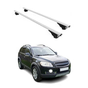 Dachträger Grundtäger für Chevrolet Captiva 2006-2016 75kg Metall Silber 2 tlg