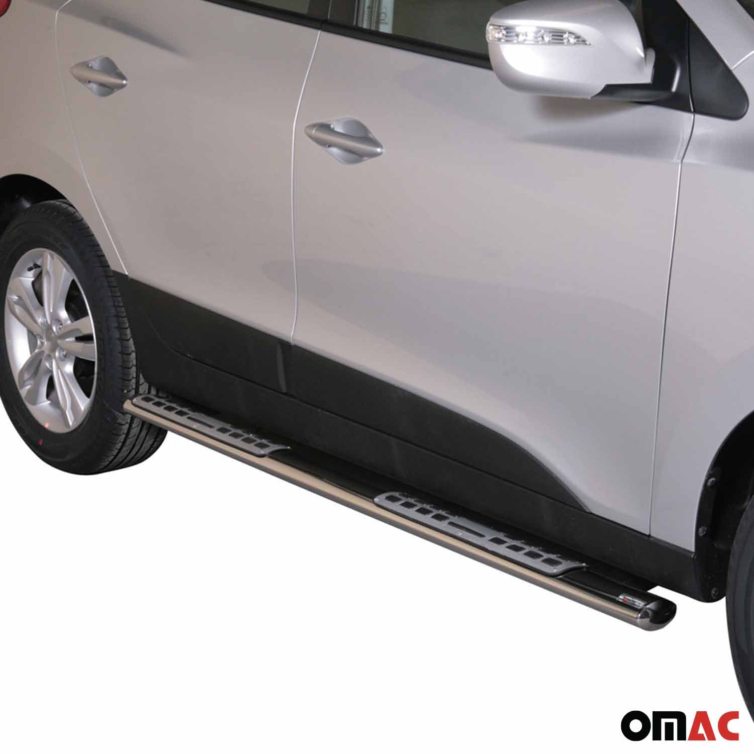 Edelstahl Seitenschweller Schwellerrohre für Hyundai ix35 2009-2015 Silber