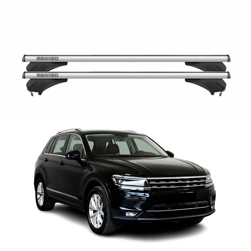 Menabo Dachträger für VW Tiguan II AD1 / Allspace / R-Line 2016-2025 Alu Silber