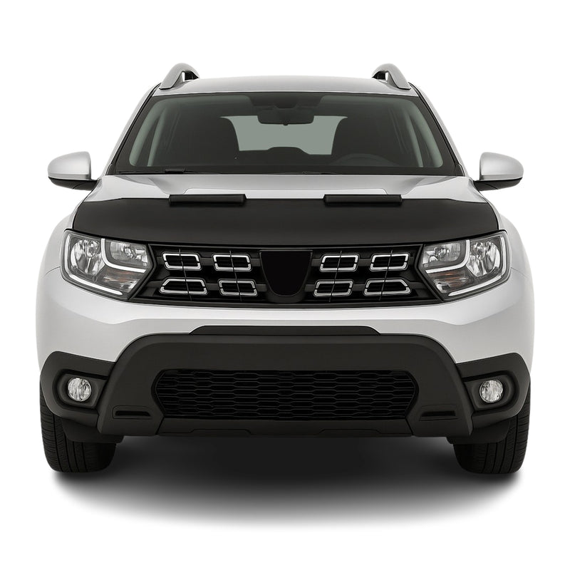 Haubenbra Steinschlagschutz Bonnet Bra für Dacia Duster 2018-2024 Schwarz Halb
