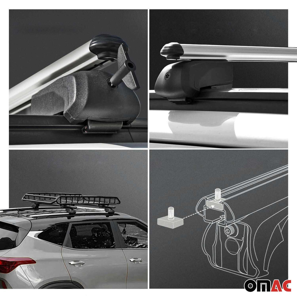 Carbonlook Dachbox 480L + Alu Dachträger Audi A4 B9 Avant 2016-2025 Silber