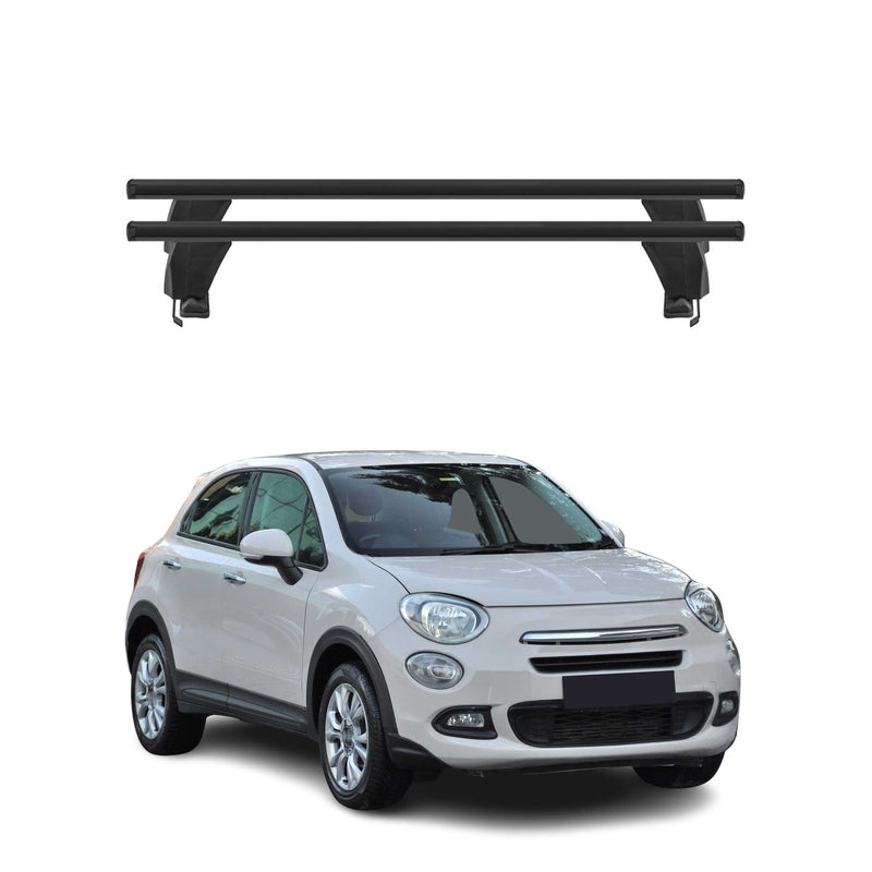 Menabo Dachträger Grundtäger für Fiat 500X 2014-2024 50kg Alu Schwarz 2 tlg