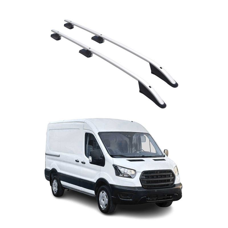 Alu Dachreling Querträger für Ford Transit 2014-2025 Kurzer Radstand Grau