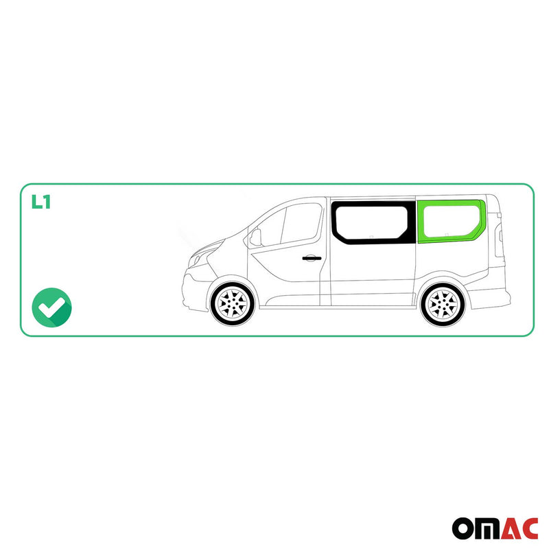 Seitenfenster Auto Fenster für Opel Vivaro 2014-2019 Links Auto L1 Schwarz