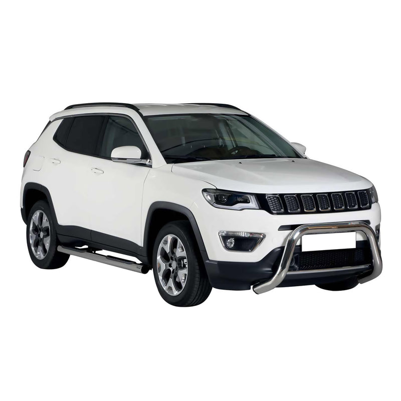 Frontbügel Frontschutzbügel für Jeep Compass 2016-2021 ø76mm Stahl Silber Schutz