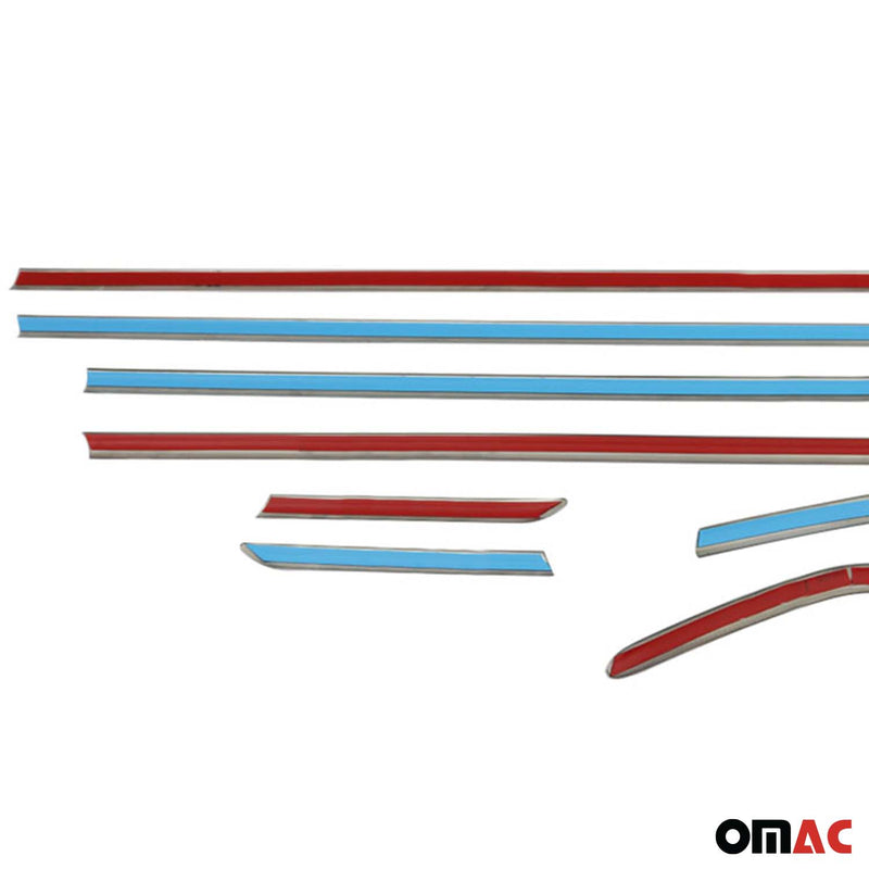 Fensterleisten Zierleisten für Ford Focus mk3 Schrägheck C346 2011-18 Dunkel 8x