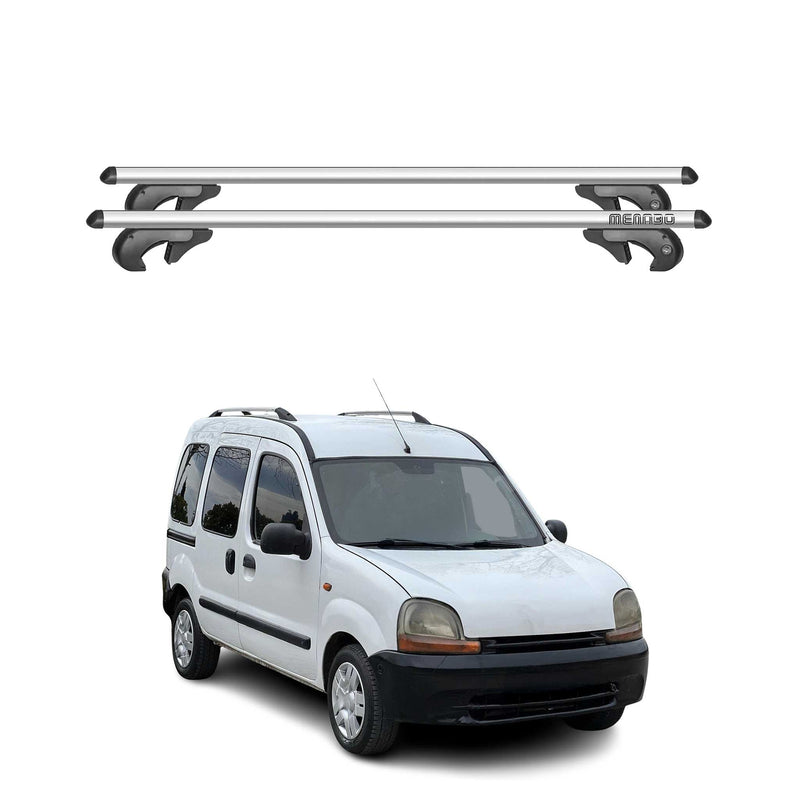 Menabo Dachträger Grundtäger für Renault Kangoo Express 1998-2008 90kg Silber 2x