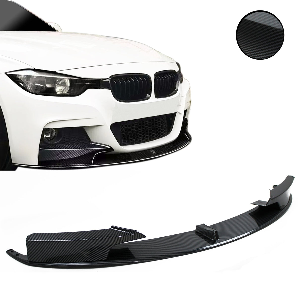 JOM Frontspoilerlippe für BMW 3er (F30/F31) 2011-2019 Carbon Optik Sport Look einteilig