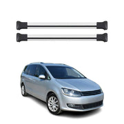 Dachträger Gepäckträger für VW Sharan 2010-2022 Relingträger Aluminium Grau 2x