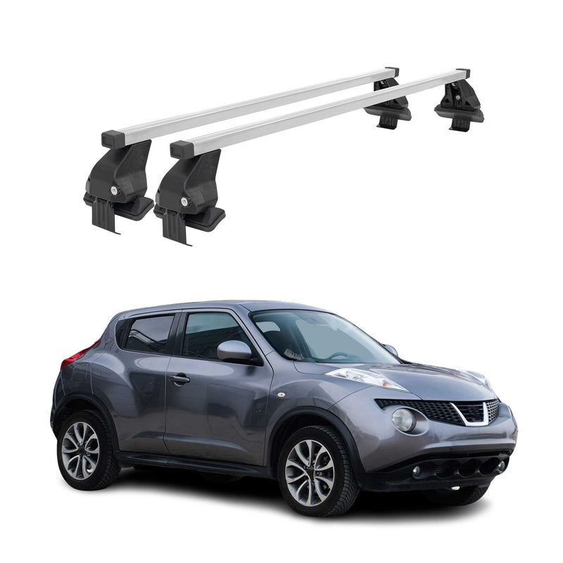 Menabo Dachträger Grundtäger für Nissan Juke 2010-2019 50kg Stahl Silber 2 tlg