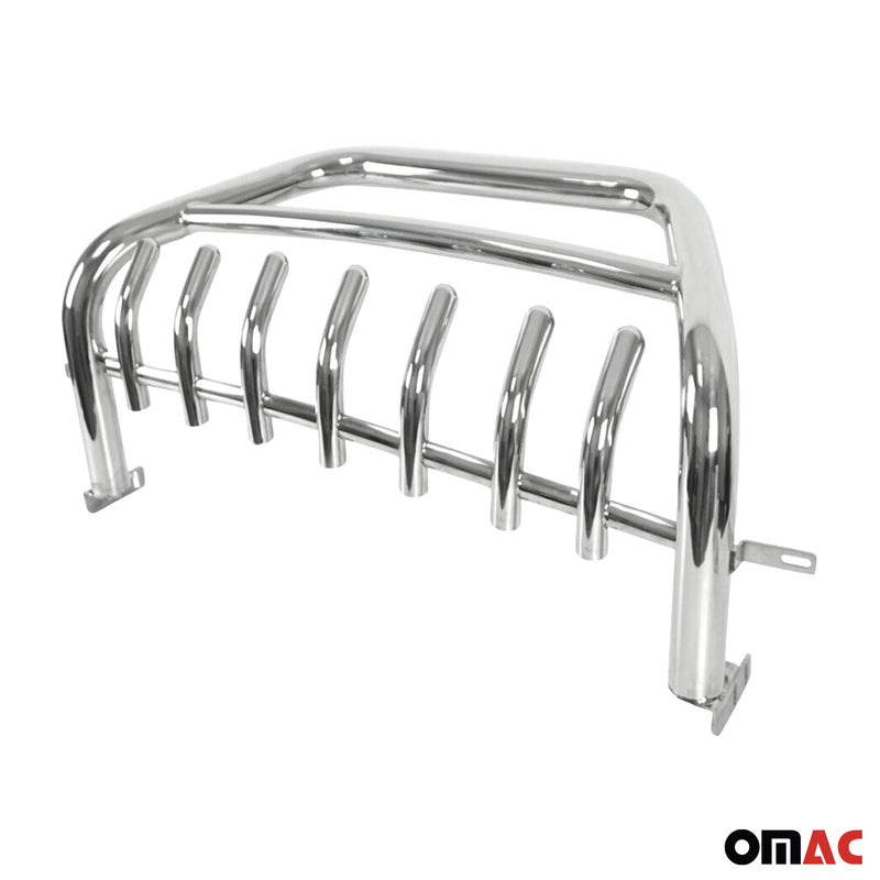 Frontbügel Frontschutzbügel für Toyota Land Cruiser 120 2003-09 ABE Stahl Silber