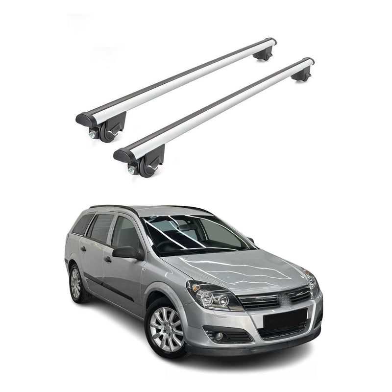 Dachträger Grundtäger für Opel Astra H Kombi 2004-2010 100kg Alu Silber 2x ABE