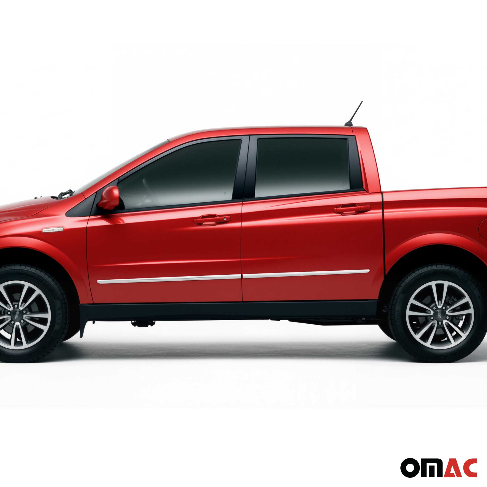 Seitentürleiste Türschutzleiste für Ssangyong Actyon Sports 2006-2013 Chrom 4x