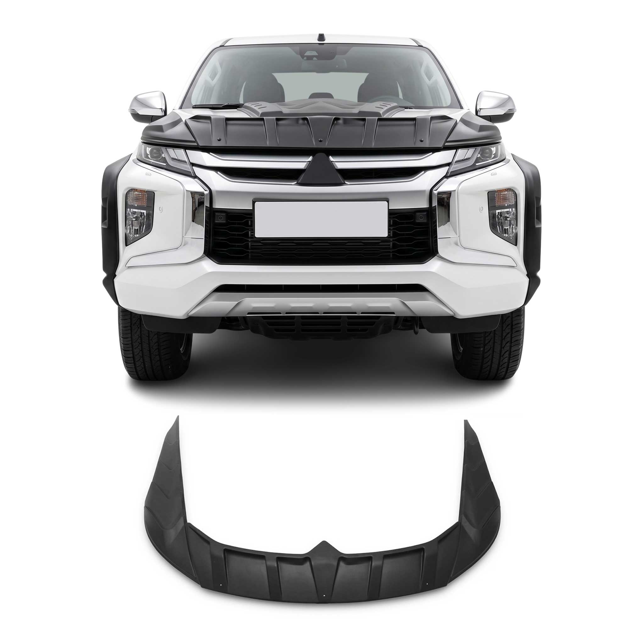 Heckspoiler Heckflügel Hecklippe für Mitsubishi L200 2019-2026 ABS Schwarz 3tlg