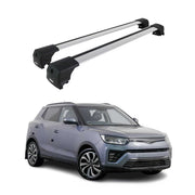 Dachträger Grundtäger für Ssangyong Tivoli 2015-2023 75kg Aluminium Silber 2 tlg