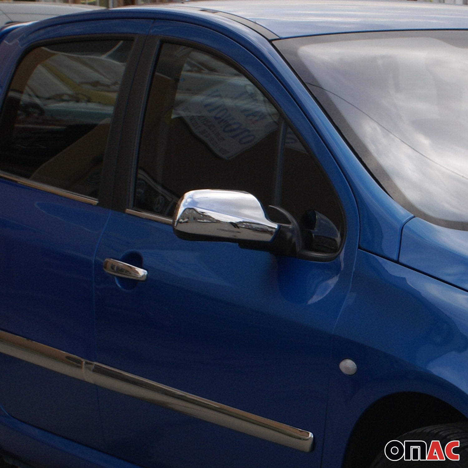 Spiegelkappen Spiegelabdeckung für Peugeot 307 2001-2009 Edelstahl Chrom 2tlg