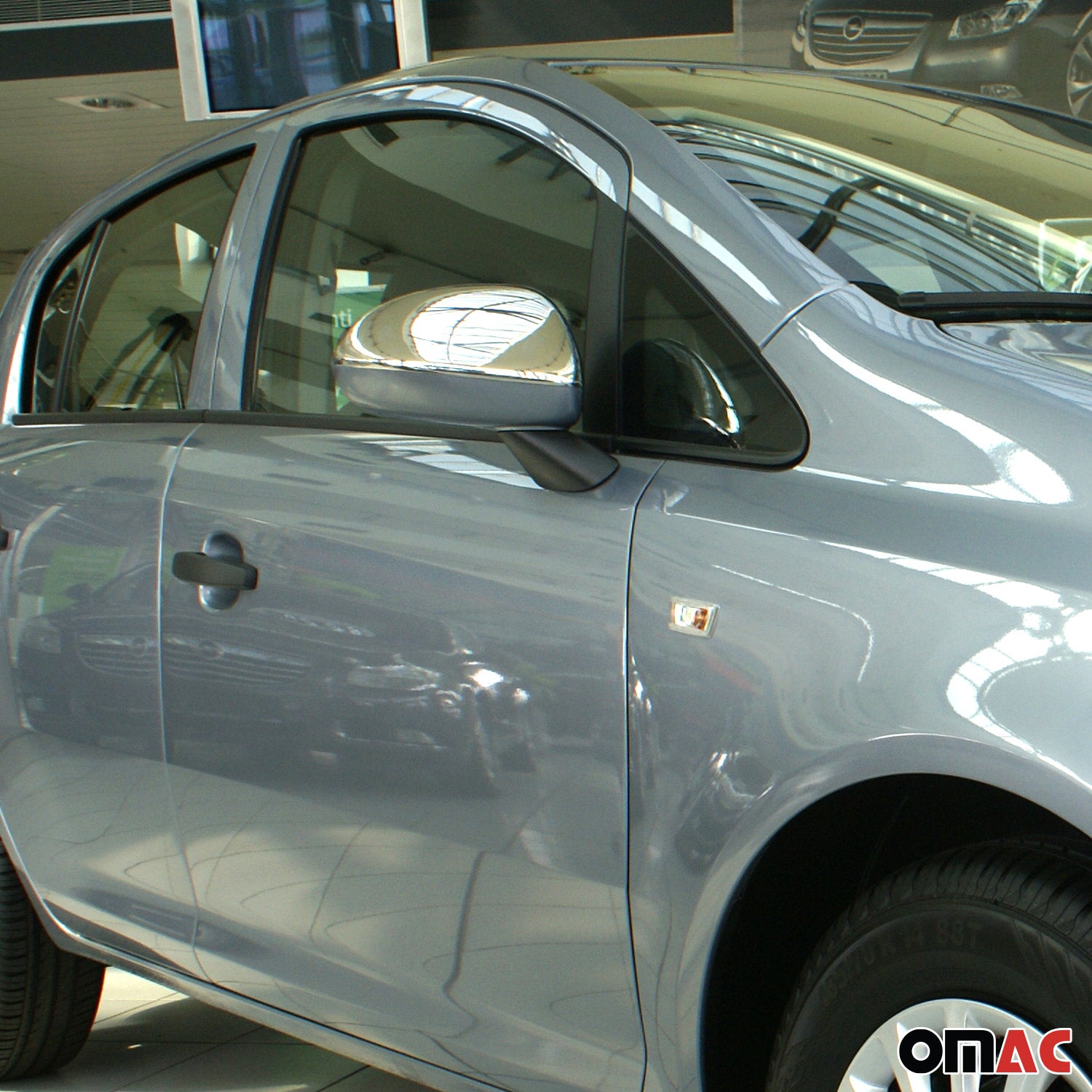 Spiegelkappen Spiegelabdeckung für Opel Corsa 2015-2020 Edelstahl Chrom 2tlg