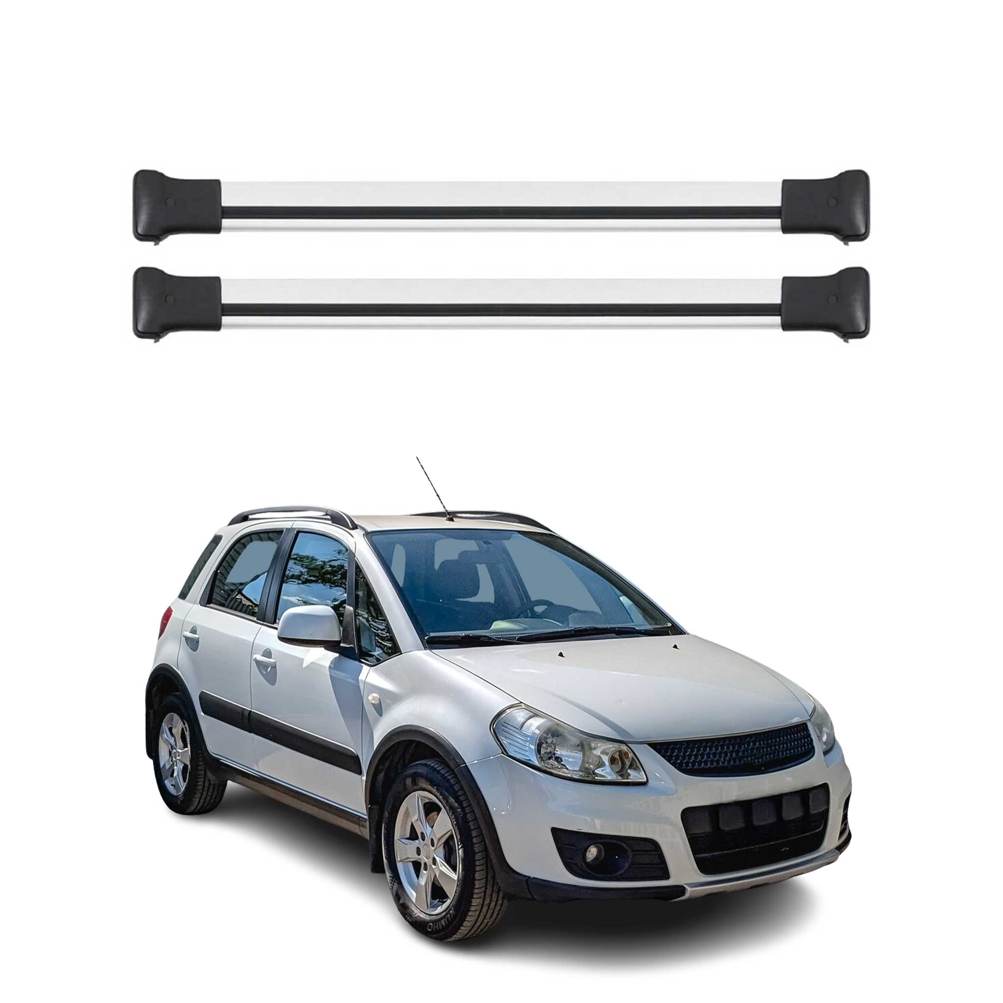 Dachträger Grundtäger für Suzuki SX4 2006-2013 75kg Aluminium Silber 2 tlg
