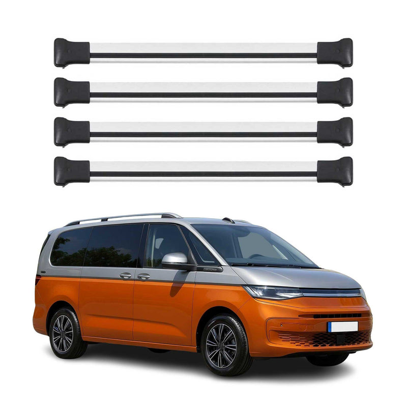 Dachträger Grundtäger für VW Transporter T7 2024-2025 75kg Aluminium Silber 4x