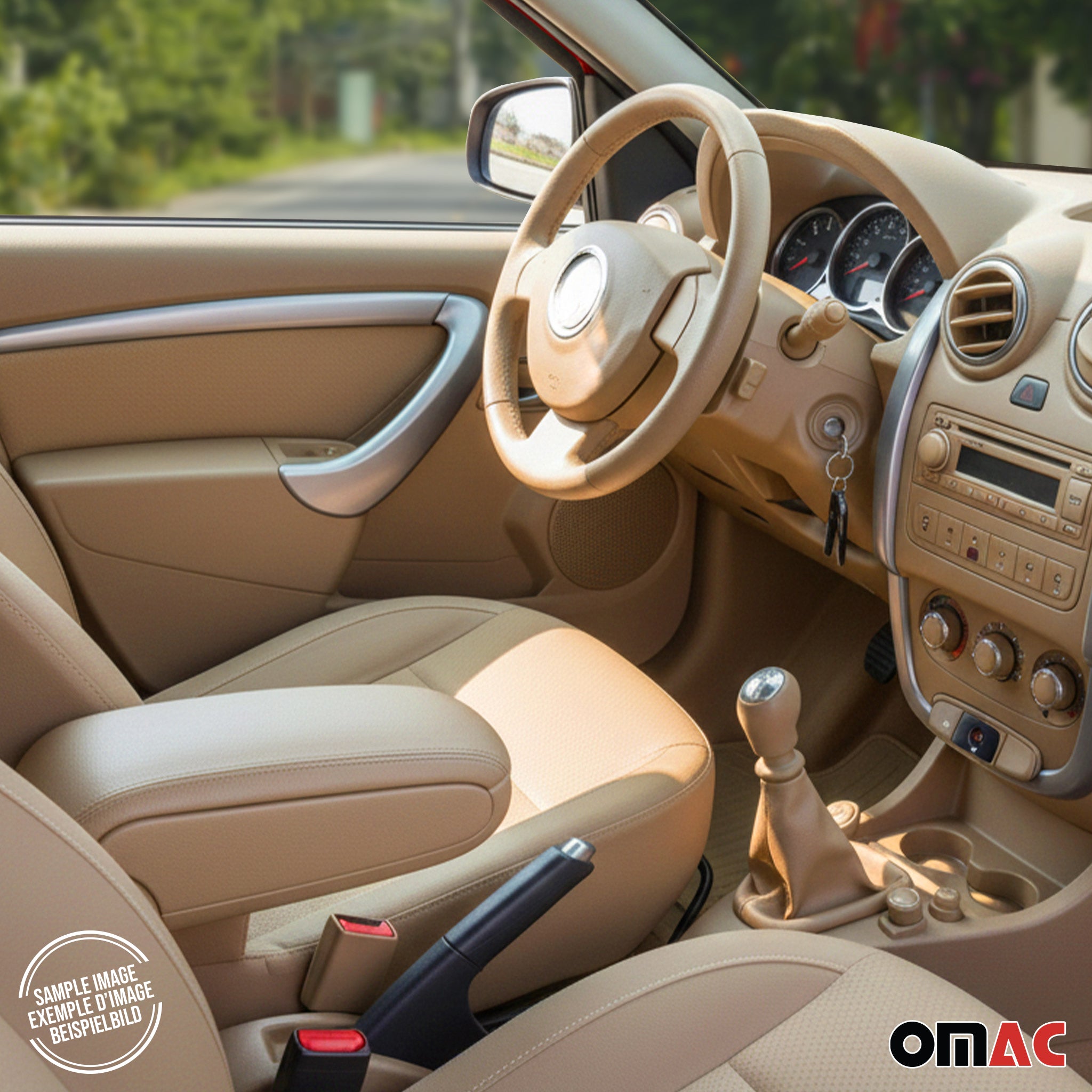 Mittelarmlehne Armlehne Mittelkonsole für VW Jetta 2005-2010 PU-Leder ABS Beige