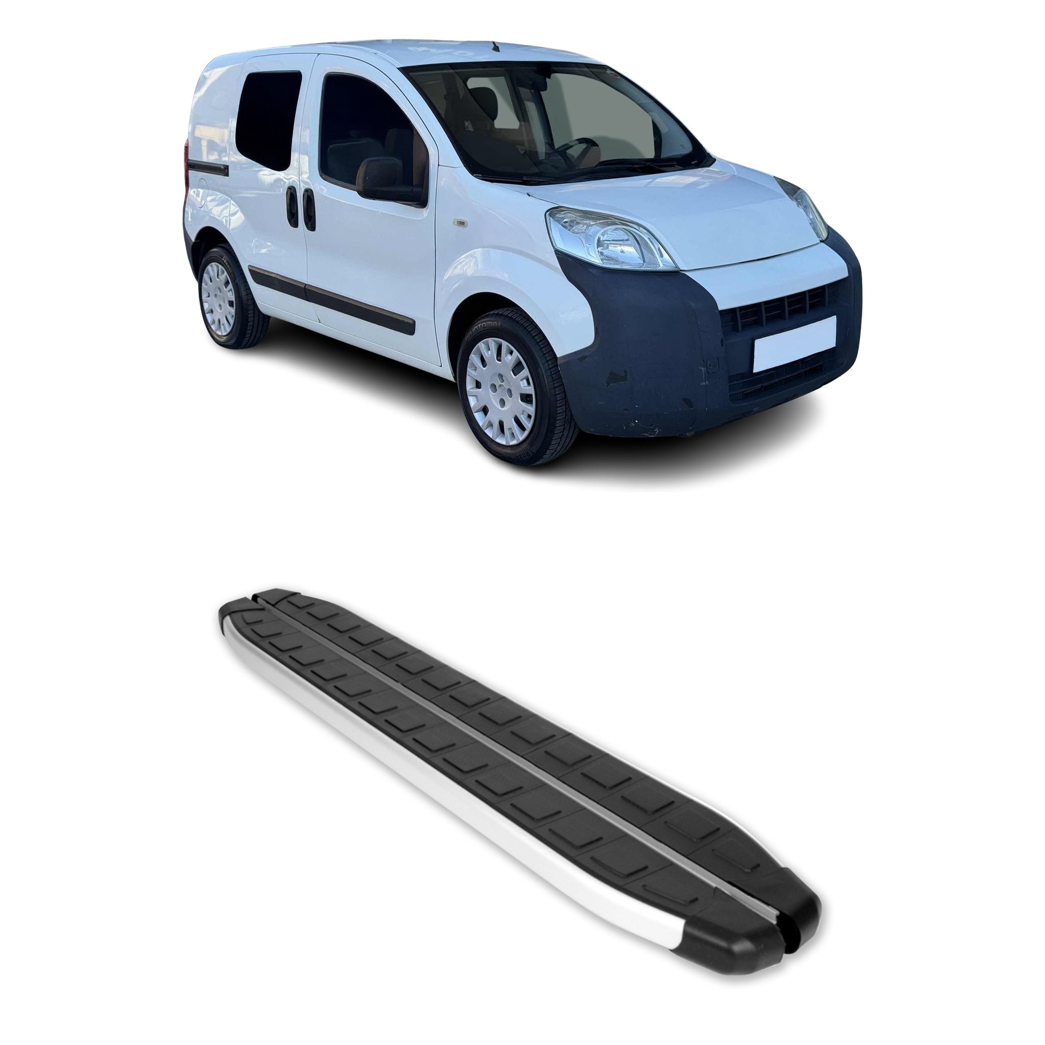 Seitenschweller Seitenbretter Trittbretter für Citroen Nemo 2008-2017 Schwarz