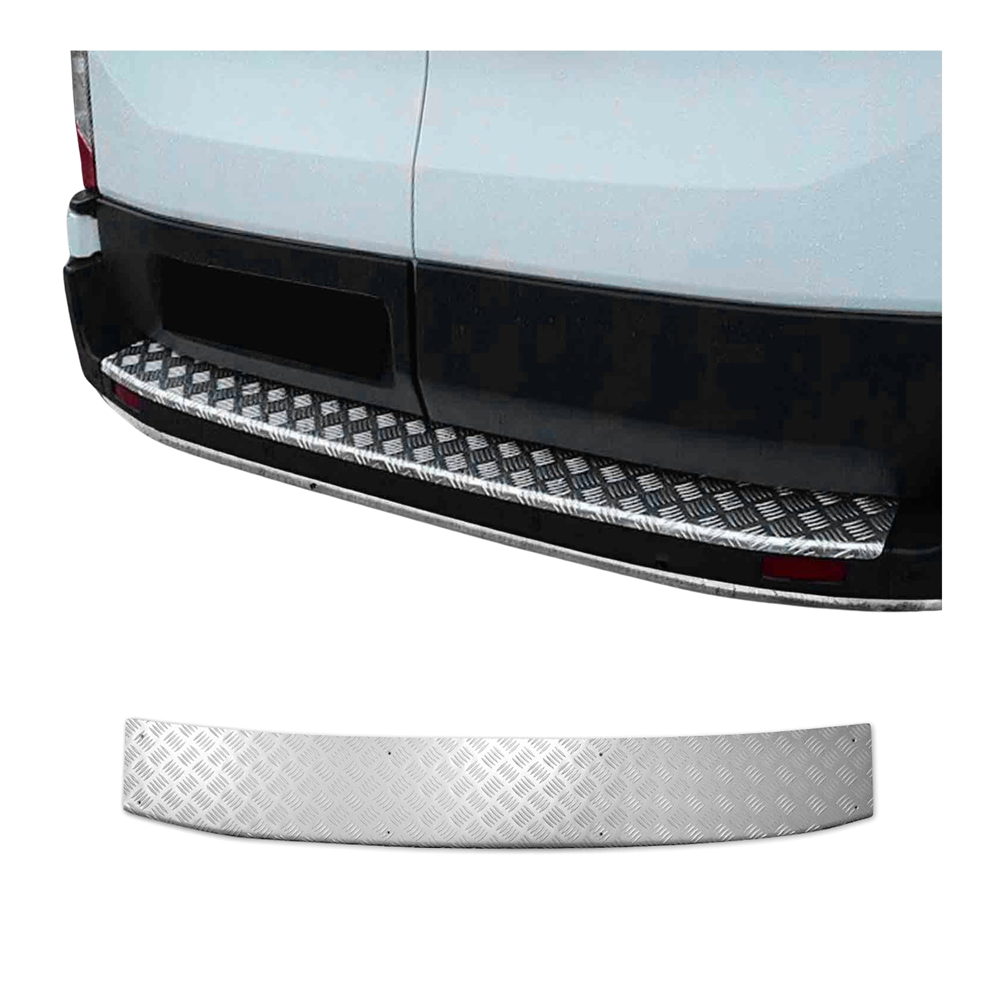Ladekantenschutz Stoßstangenschutz für Ford Transit 2015-2026 Aluminium Silber