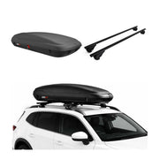 Carbonlook Dachbox 400L + Dachträger Seat Ateca 2016-2026 Schwarz Abschließbar