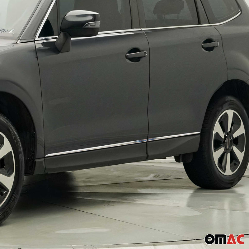 Seitentürleiste Türschutzleiste für Subaru Forester 2013-2019 Chrom Edelstahl 4x