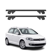 Dachträger Grundtäger für VW Golf Plus mk6 2009-2016 Alu 90kg TÜV Schwarz 2tlg