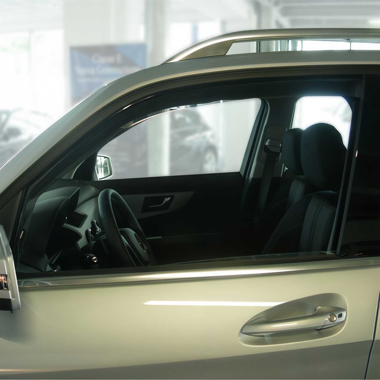 Windabweiser Regenabweiser für Mercedes GLK 2008-2015 Dunkel Acryl 2tlg